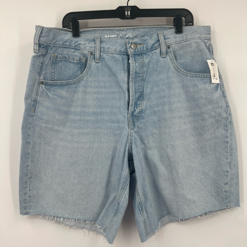 Old Navy Light Blue Frayed Hem Denim Shorts